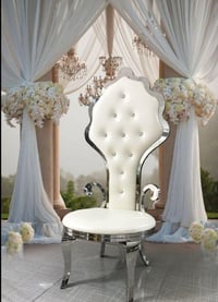 Image 1 of Silver throne chairs for rent only 