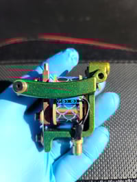Image 1 of Green and copper coil tattoo machine 