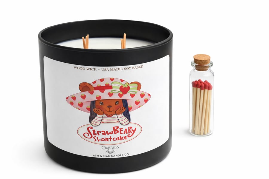 Image of StrawBEARy Shortcake Candle
