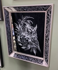 Image 2 of Owl engraved mirror