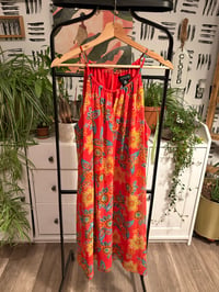 Image 1 of Orangey flower short sundress 