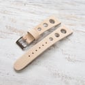 Natural Pigskin Strap In Rally Style - Stitchless