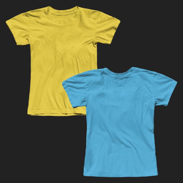 Image of Girly Crew Neck Tee Shirt Mockup