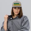 Grey embroidered snapback