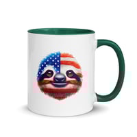 Image 23 of Independence Day Sloth USA Flag Coffee Mug