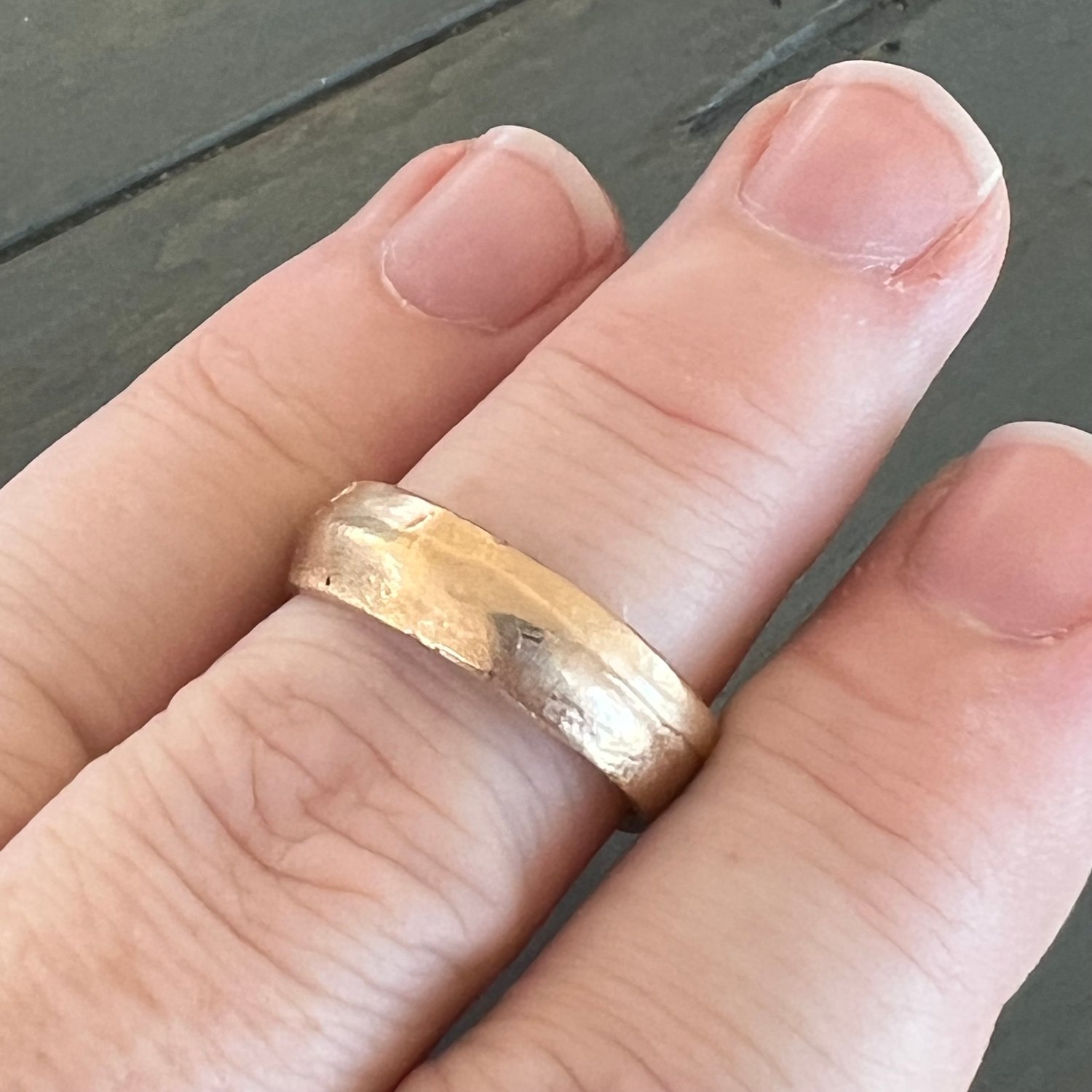 Image of Rose Bronze Cast Ring, Size 8.5
