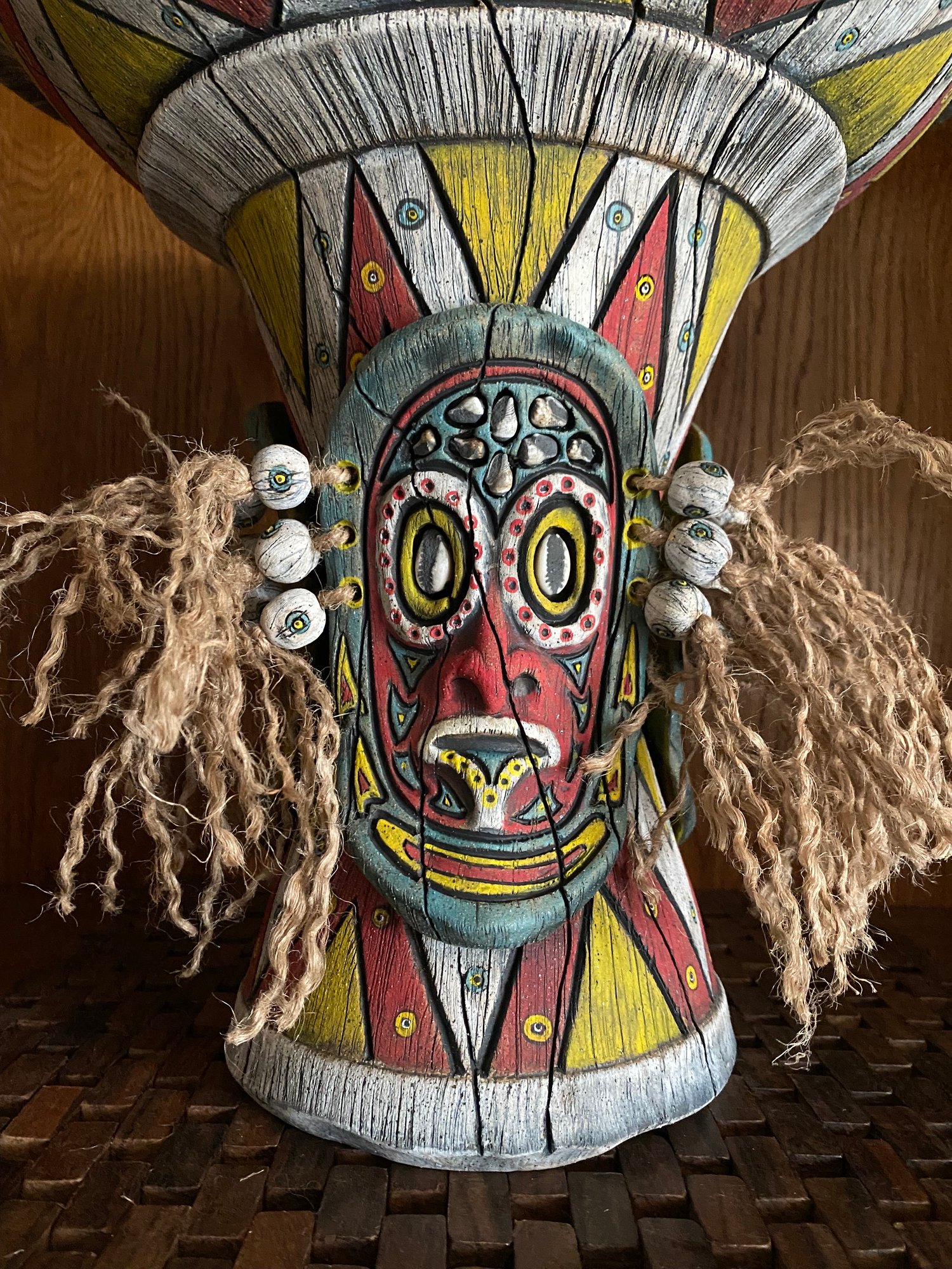 Image of 1/1 Wheelthrown And Hand Carved Sepik Phallacy Bowl- US Shipping And Insurance Included