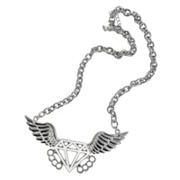 Image 1 of diamond angel necklace *white*