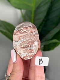 Image 2 of SANGRIA LACE AGATE PALM STONES LOT 2