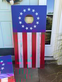Image 4 of Brackish Wooder Cornhole Boards - Betsy Ross - Vertical - MT4038