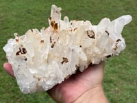 Image 8 of Quartz Crystal Points Cluster With Iron Inclusions #1396