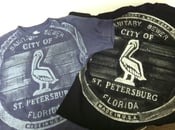 Image of City of St Pete Manhole Cover Relief Print T-Shirt