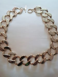Image of Geisha Gold Tone Chain Link Necklace