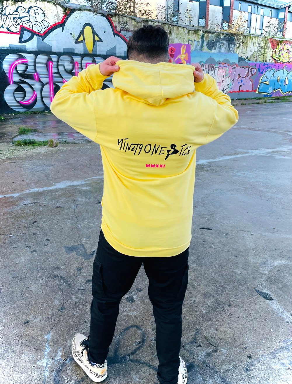 Image of Pastel Yellow Leopard Lighthouse Hoody