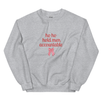 Image 3 of (Ho ho Ho)ld Men Accountable - Pink & Red  | Christmas Jumper