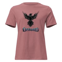 Image 3 of Women's Relaxed T-Shirt, Untamed Raven Gothic Tee