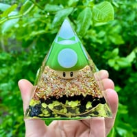 Image 1 of 1-Up Mushroom Glow In The Dark Pyramid 