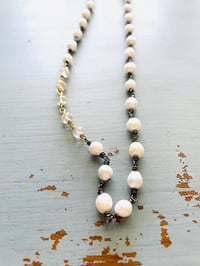 Image 3 of baroque pearl and imperial topaz necklace
