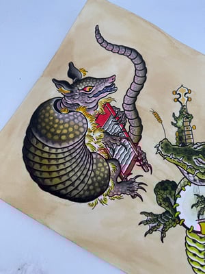 Image of Armadillo & Alligator Print