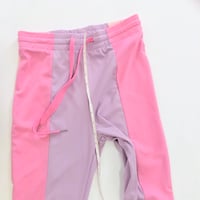 Image 9 of Women’s Lavender & Pink Colorblock Crop Jacket Two-Piece Active Track Set