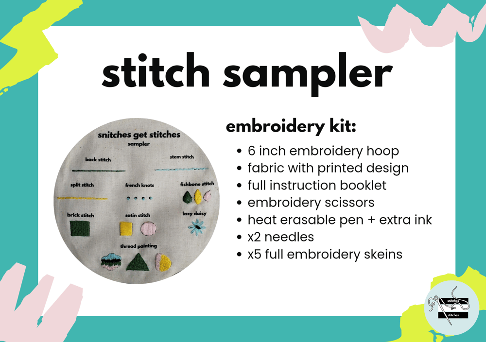 Image of embroidery sampler kit