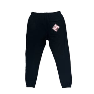 Image of Ghost $$$ Valentine’s Day Sweatpants in Black/Pink/Red