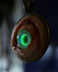 Image 13 of Glowing Oculus, Eyeball flat back pendant OOAK