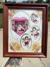 dried flower frame w/valentines themed flash 