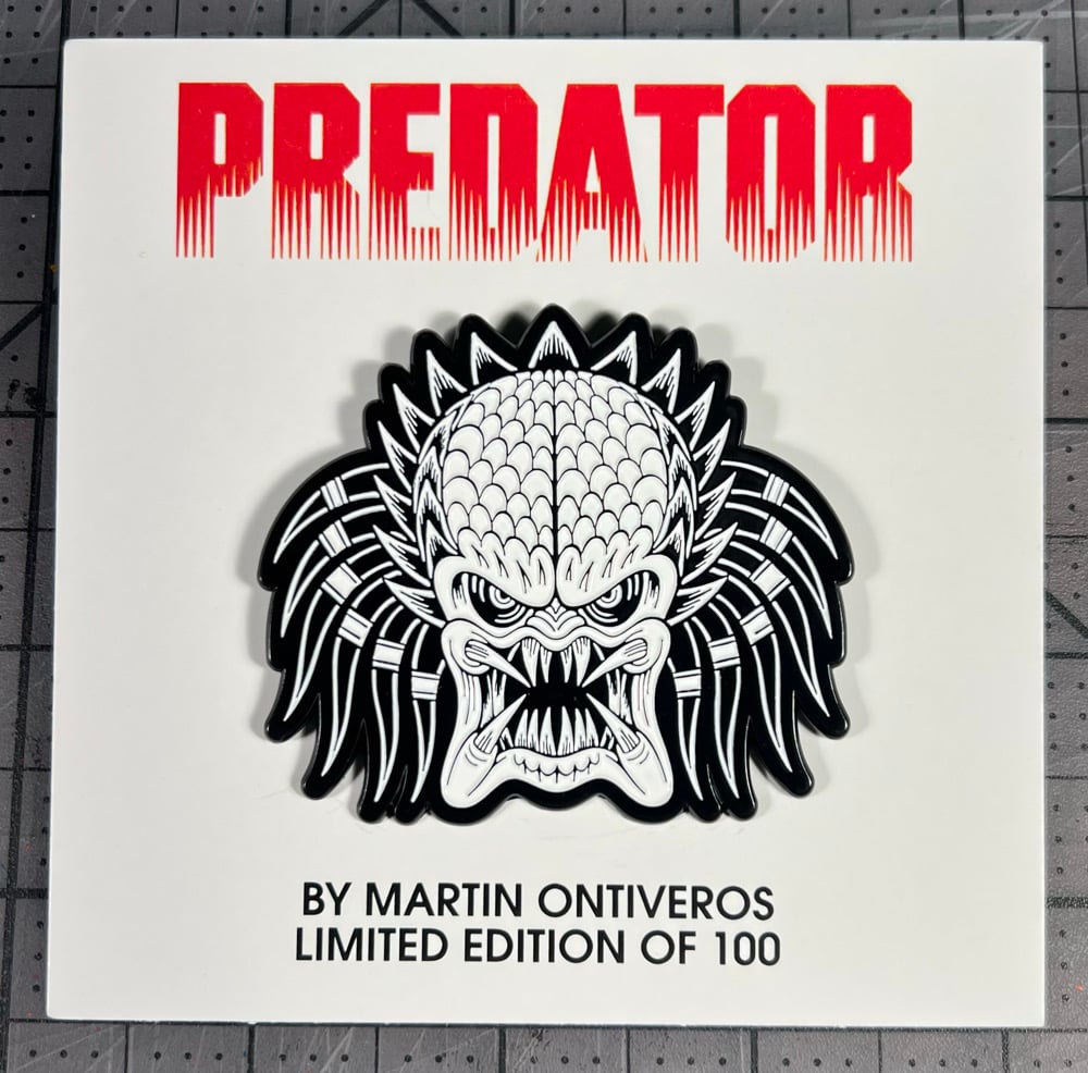 Predator enamel pin