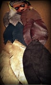 Image of Leather Feather Earrings 