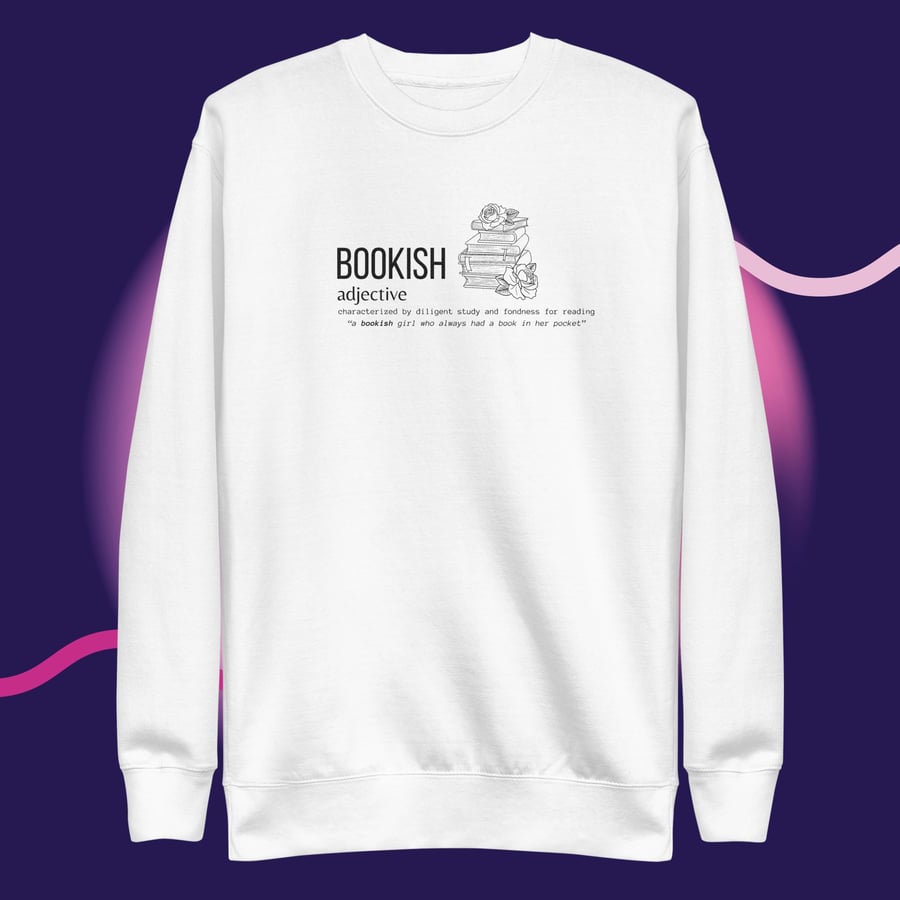 Image of Bookish define embroidery Unisex Premium Sweatshirt