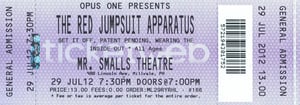 Image of Tix: 7/29 @ Mr. Smalls with RED JUMPSUIT APPARATUS - Free shipping