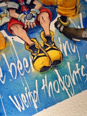 Image of Kingdom hearts watercolor. 