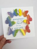 April 12th  - butterfly quote artwork -  Manifest the shit out of your life