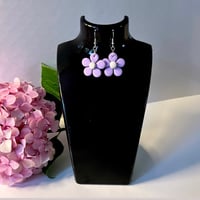 Small Lilac Flower Earrings
