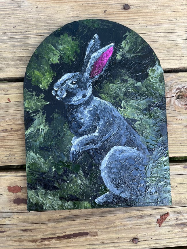 Original Oil Painting: “Wondering Hare”