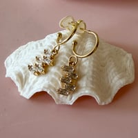 Image 6 of Ziggy Zaggy Blingy Half Hoops