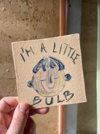 Image 2 of Little Bulb.- Handmade ceramic tile with illustration