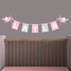 Custom Childs Baby Name Bunting Wall Decal Sticker M009