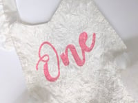 Image 3 of Baby Girl's 1st Birthday Ivory Lace Onesie with Ballerina Tutu