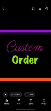 Custom Order for N. Galloway