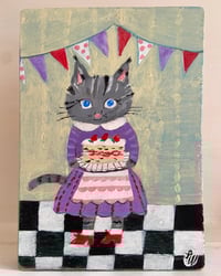 Image 4 of Original painting -strawberry cake 