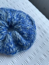 Image 2 of Knit scrunchie in blue marl