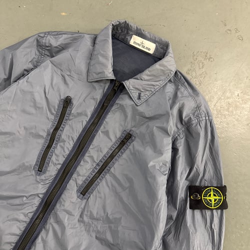 Image of AW 2022 Stone Island Nylon Gamenet Dyed overshirt, size medium