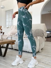 Image 3 of Teal Swirl Leggings
