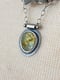 Image of Feminine Art Nouveau Fire Moss Aquamarine Citrine Draped Chain Necklace