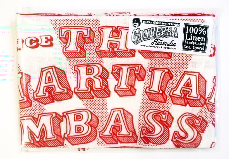 Canberra martian Embassy tea towel Image 2