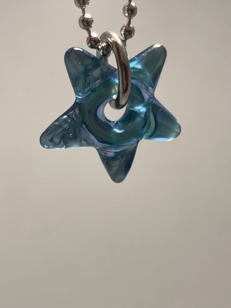 Image of mini metallic blue star