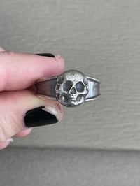 Image 2 of Sterling Skull Ring