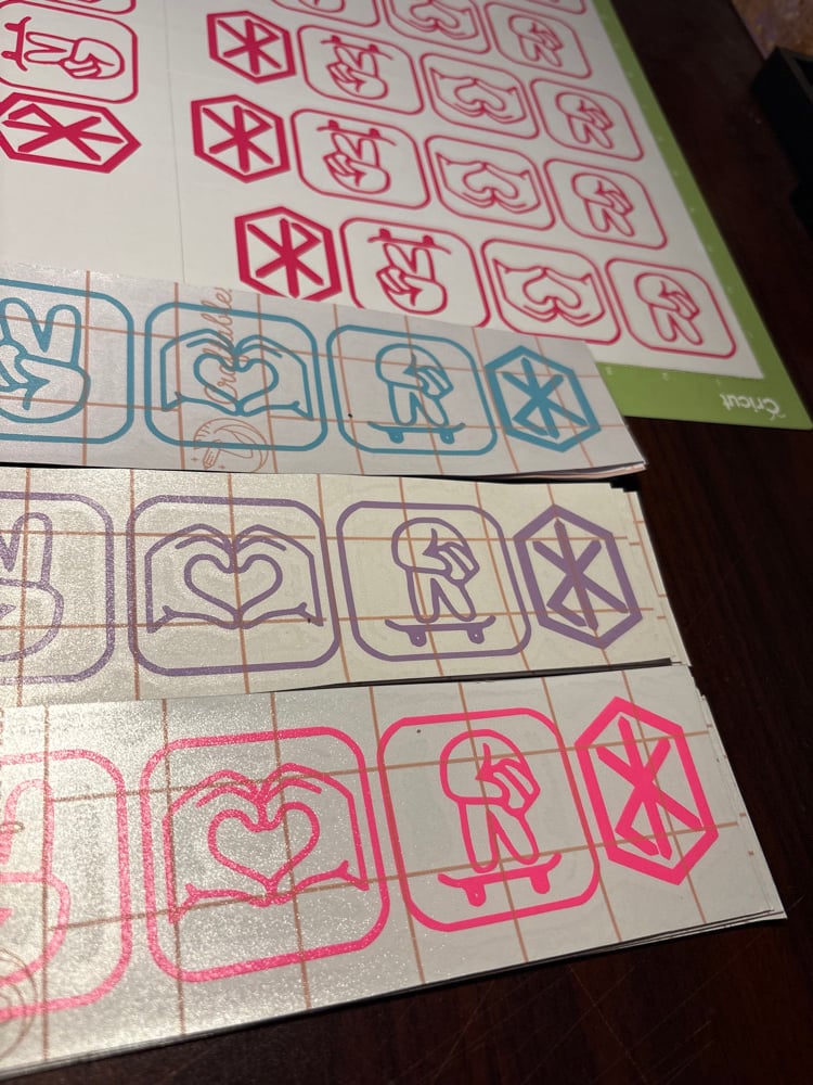 Peace Love Fingerboard bumper vinyls